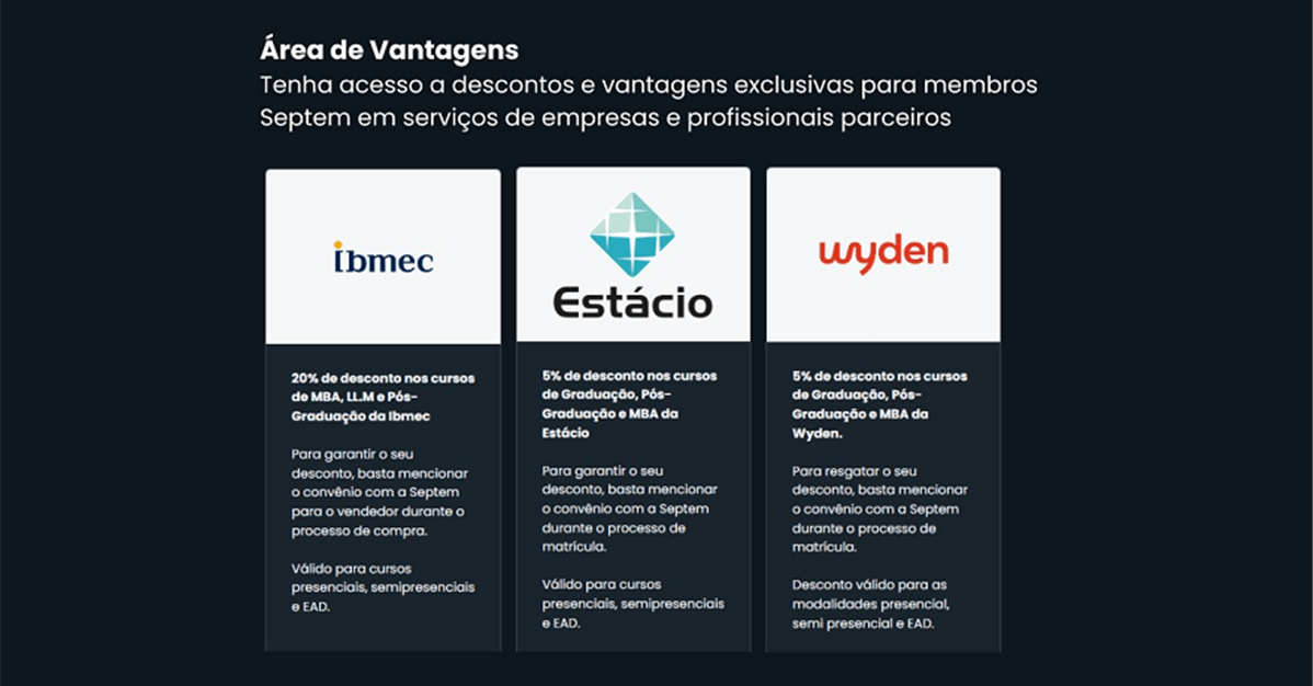 Septem Capulus anuncia parcerias com Estácio, Ibmec e Wyden
